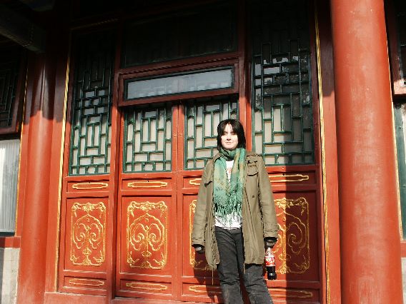 Kiri at the door of the Summer Palace