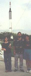 Kiri, Lawrence & Julie at the Rocket Garden