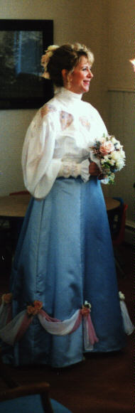 Ruth in her wedding dress