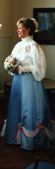 Ruth in her wedding dress